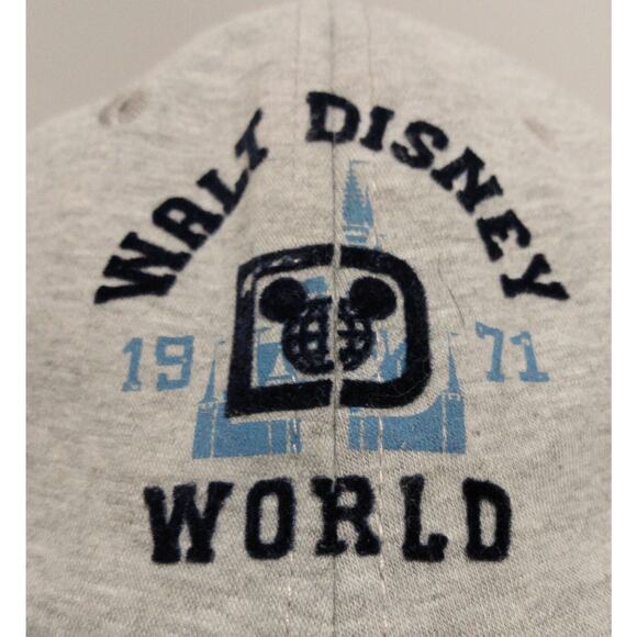 Walt Disney World 1971 Disney Parks Authentic Adult Adjustable Hat Cap Gray Blue - Picture 2 of 10